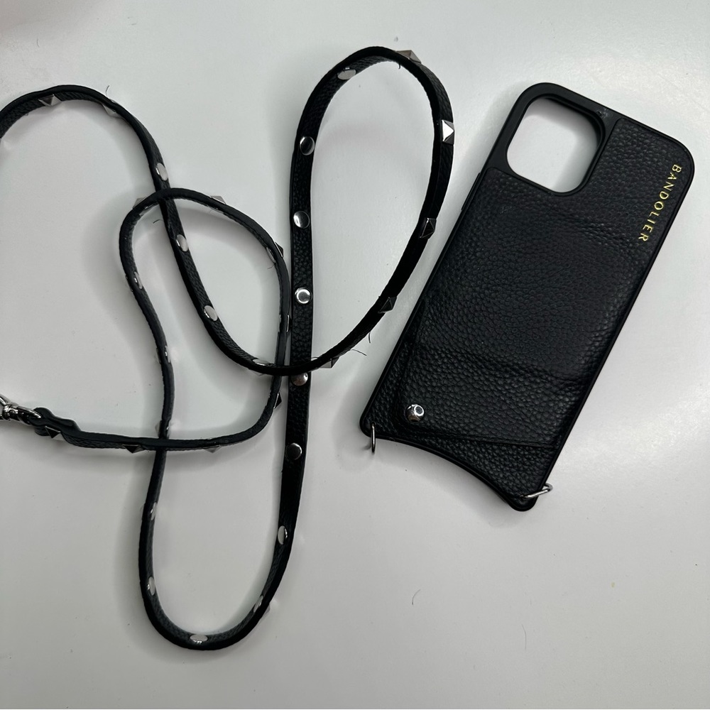 BANDOULIER • Silver Hardware “Sarah” iPhone 12 Pro Max